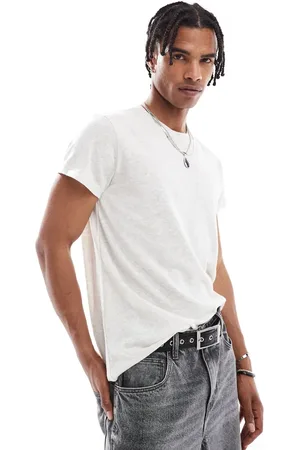 Bershka Linen look t-shirt in