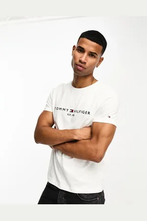 Tommy Hilfiger Embroidered flag logo t-shirt in white