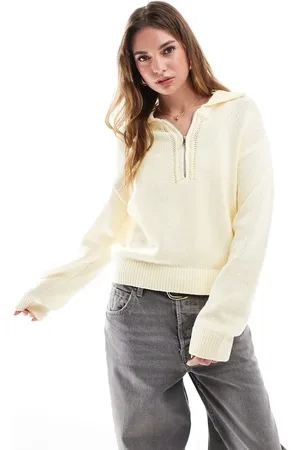 Cotton On Cotton On half zip collared sweater in -Yellow