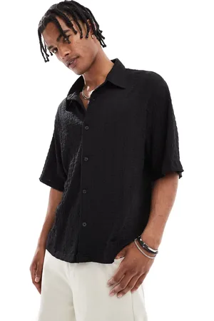 Bershka Knitted textured shirt in
