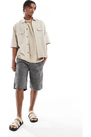 JACK & JONES Loose fit cargo shorts in grey