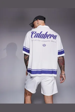 ASOS Revere shirt in text graphic in (part of a set)
