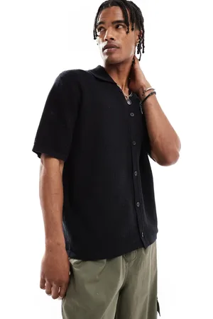 Bershka Button through knitted shirt in