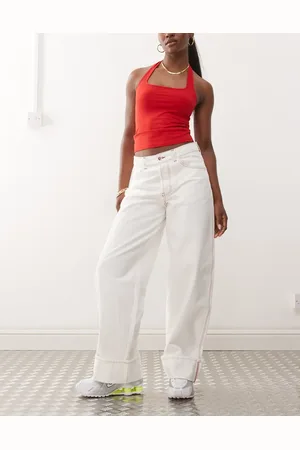 COLLUSION X002 baggy jeans with turn up hem in -Neutral