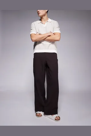 ASOS Oversized baggy linen look pants in