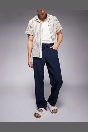 ASOS Baggy pants with drawstring in navy
