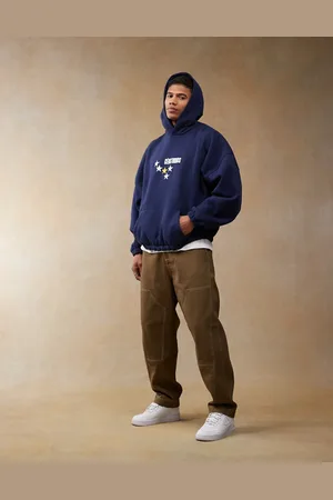 ASOS Oversized baggy pants with carpenter details in