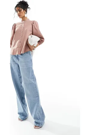 & OTHER STORIES High neck blouse with volume sleeves in