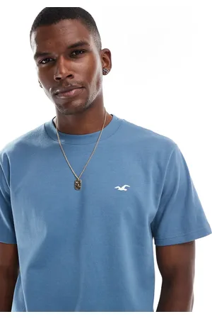 Hollister Icon cooling boxy t-shirt with contrast seam detail in -Blue