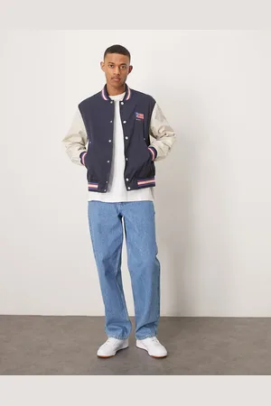 GANT USA flag logo back applique varsity jacket in