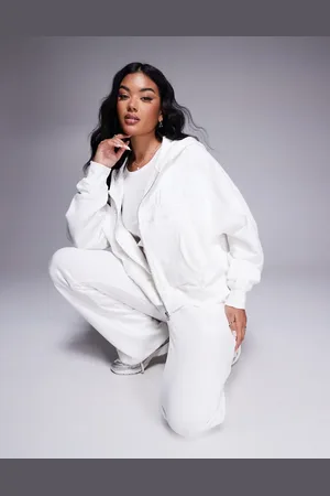 Kaiia Embroidered logo zip through hoodie in (part of a set)