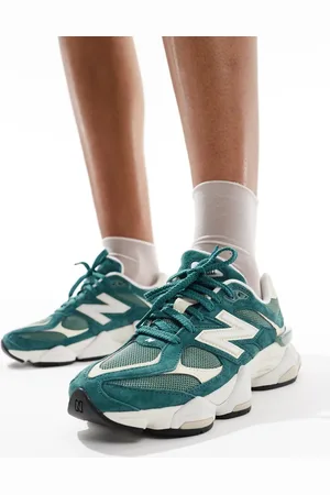 New Balance 9060 sneakers in dark green and white