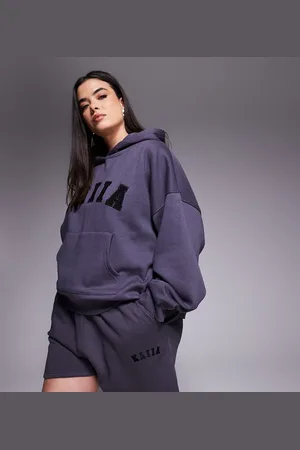 Kaiia Plus sweat shorts in dark grey (part of a set)