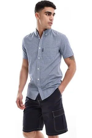 French Connection French Connection short sleeve pocket shirt in blue gingham