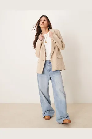 Free People Preppy linen blazer in -Neutral