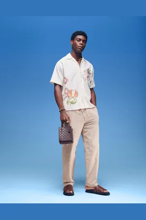 Hollister Baggy flex waist linen pants in textured -Neutral