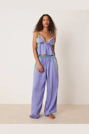 Free People Cami top and pants pyjama set in -Purple
