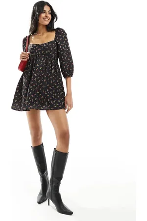The Frolic Exclusive strawberry print mini smock dress in