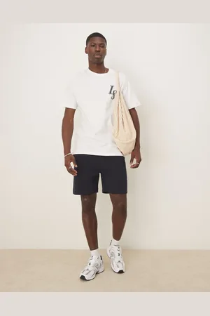 ASOS Essential mid length slim shorts in navy