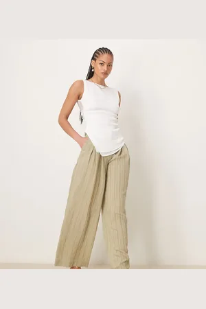 ASOS Tall wide leg pants in tonal stripe