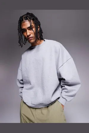 ASOS Premium heavyweight extreme oversized sweatshirt 400gsm in grey marl