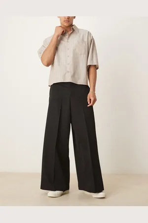 ASOS Smart extreme wide leg pants with front pleat in
