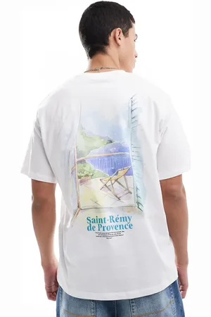 JACK & JONES Oversized t-shirt with french print in white