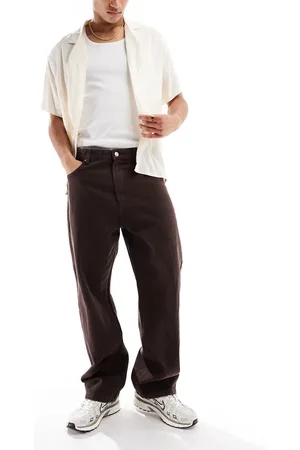 Bershka Baggy jeans in chocolate
