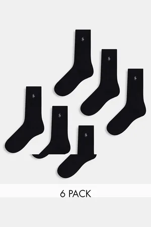 Ralph Lauren 6 pack sport socks in with pony logo
