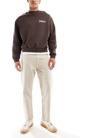 Bershka Straight jeans in ecru