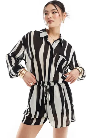 In The Style Beach shorts in zebra print (part of a set)