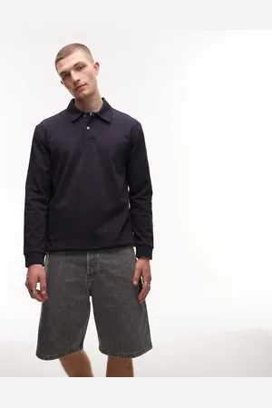 ARKET Long sleeve polo in blue