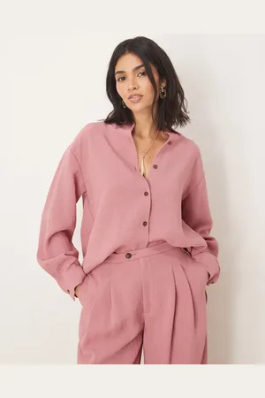 ASOS Long sleeve shirt with open back in (part of a set)