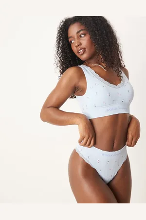 Boux Avenue Printed pointelle lingerie thong in