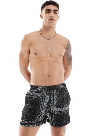 River Island Swim shorts in bandana print