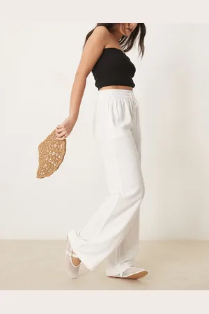 SELECTED Femme linen pants in white