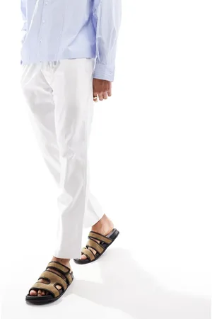 Hollister Loose linen pull on pants in stripe