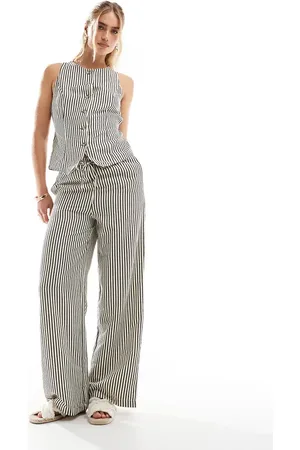 New Look Stripe wide leg pants in (part of a set)