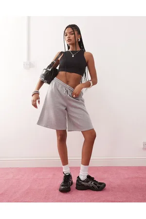 COLLUSION Trackie shorts in grey marl