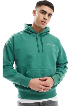 Ralph Lauren Script player logo relaxed oversized heavyweight fleece hoodie in