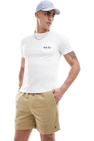 Ralph Lauren Prepster icon logo cord shorts in -Neutral