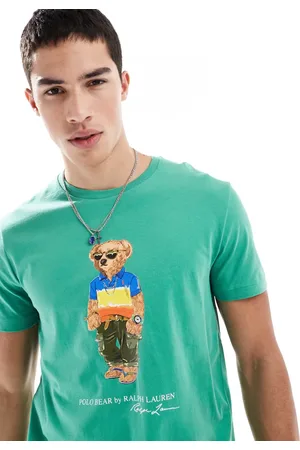 Ralph Lauren Beach bear print t-shirt custom fit in