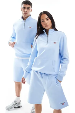 Ralph Lauren Sport capsule unisex small chest logo half zip sweatshirt in (part of a set)