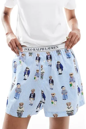 Ralph Lauren All over bear print sleep boxer shorts in