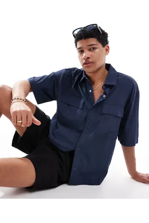 Pull&Bear Short sleeve pocket detail shirt in