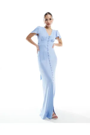 Maids to Measure Bridesmaid button front maxi dress in