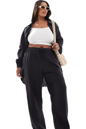 ONLY Cheesecloth pull on pants in charcoal (Part of a set)-Grey
