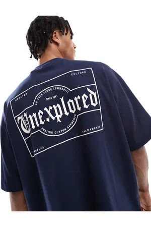 Pull&Bear Unexplored back graphic t-shirt in
