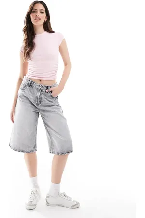 Stradivarius Denim jorts in washed