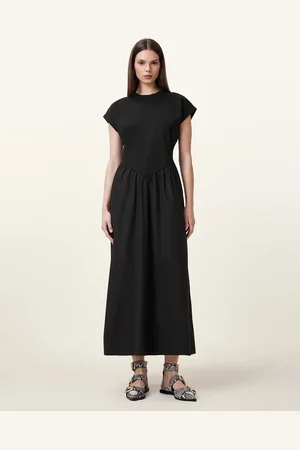 AllSaints Frankie drop hem t-shirt dress in